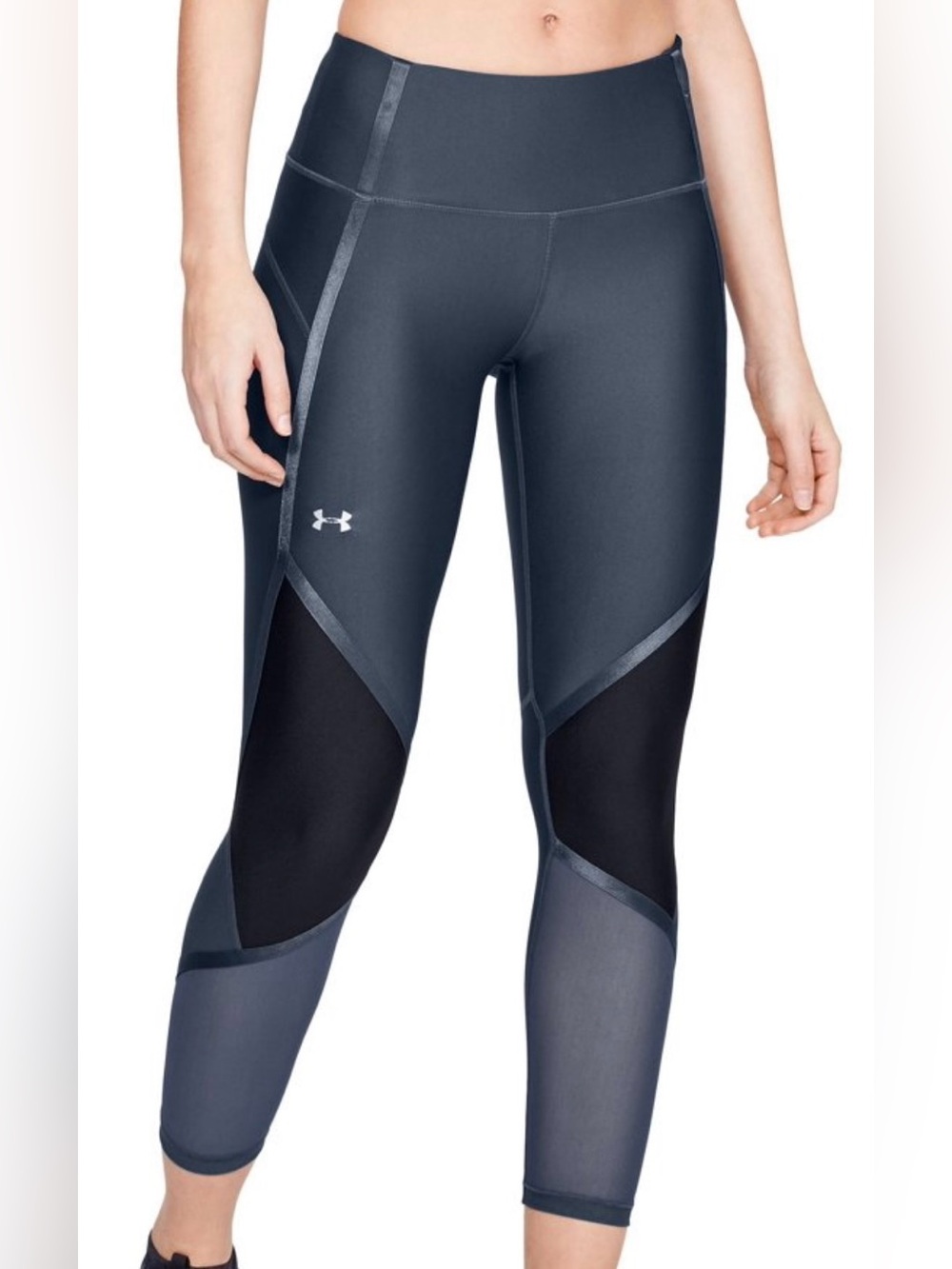 NWT Under Armour Blue and Black High-Rise Athletic Leggings